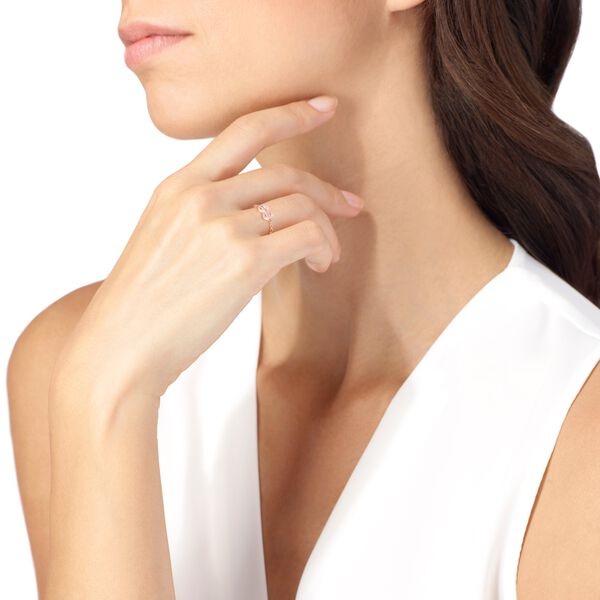 Chance Infinie Medium Rose Gold and Diamond Pav&eacute; Ring